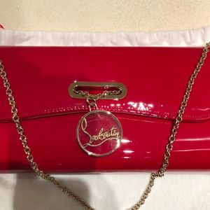 Christian Louboutin Red Patent Leather Clutch
